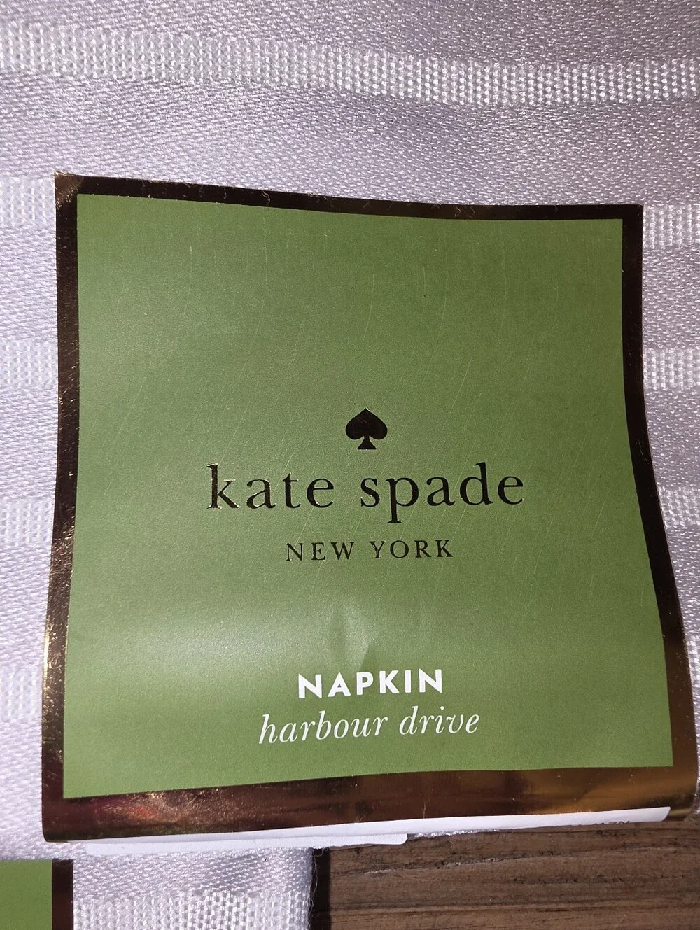 6x kate spade White and Light Gray Striped Napkin Set